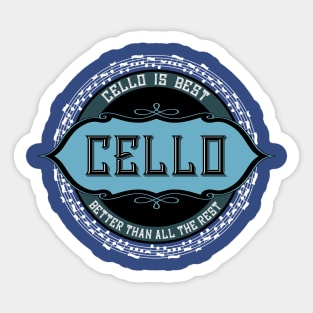 Cello Best White Music Note Circle Sticker